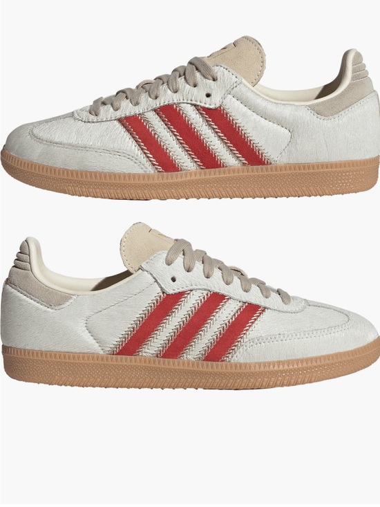 adidas Shoes - Adidas Gender Inclusive Samba OG Beige/Cream/Red Pony Hair Sneakers (Unisex)